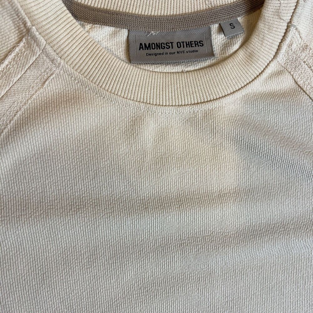 Amongst Others Deep Shoulder Shirt Small Egg shell NWT